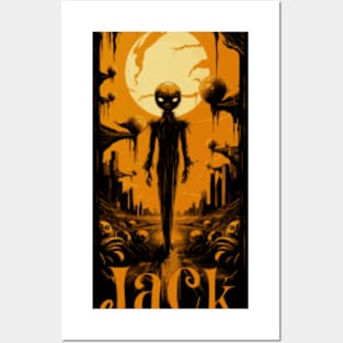 Vintage Jack Pumpkinhead Metropolis Style Posters and Art